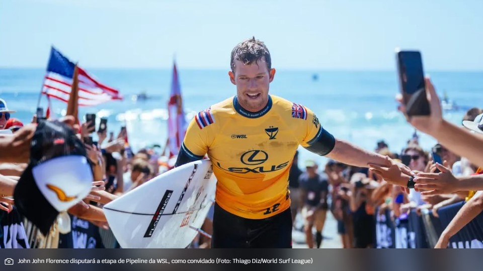 John John Florence reconsidera decisão e confirma presença na etapa de Pipeline da WSL